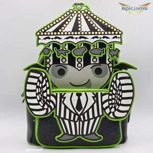 Loungefly Beetlejuice Chibi Carousel Glow-in-the-Dark Mini Backpack New